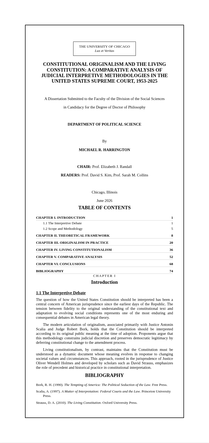 Traditional formal thesis
